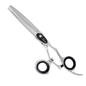 Japanese 23-tooth swivel hairdresser scissor for seamless blending and weight removal